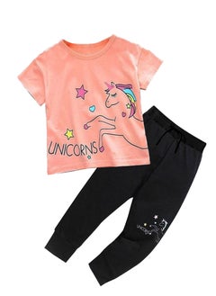 Pajama special shirt Simon unicorn black pants