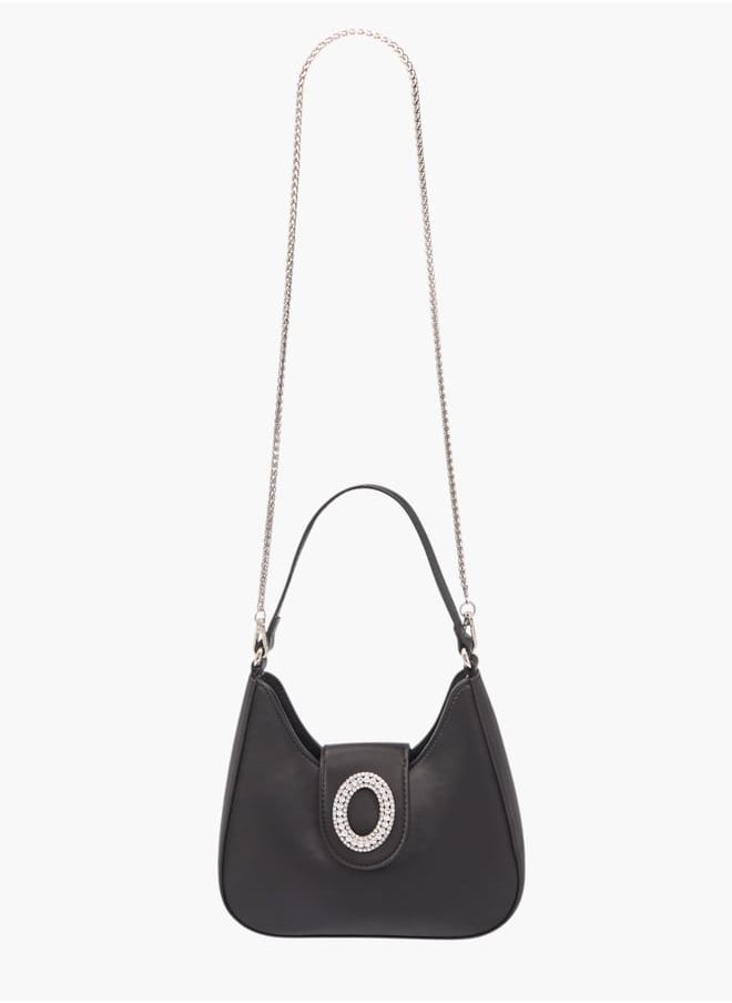 Flora Bella By Shoexpress Womens Embellished Shoulder Bag With Magnetic Button Closure  - Image 2