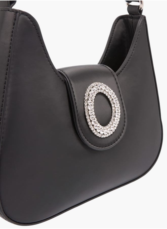 Flora Bella By Shoexpress Womens Embellished Shoulder Bag With Magnetic Button Closure  - Image 4