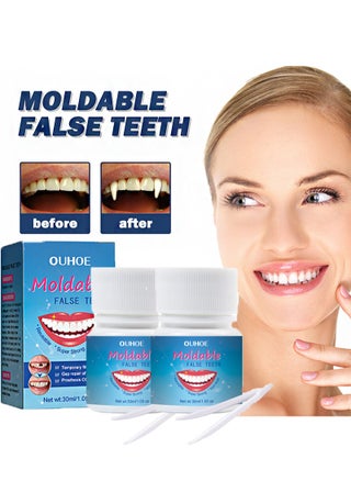 2 Pieces Of Moldable False Teeth，Temporary Teeth Restoration Kit, For Filling Lost And Broken Teeth - pzsku/Z5F89CB0B6A991CEDF3F8Z/45/_/1719212081/34bfe51a-bde0-4adf-af8e-7676f8d01c31