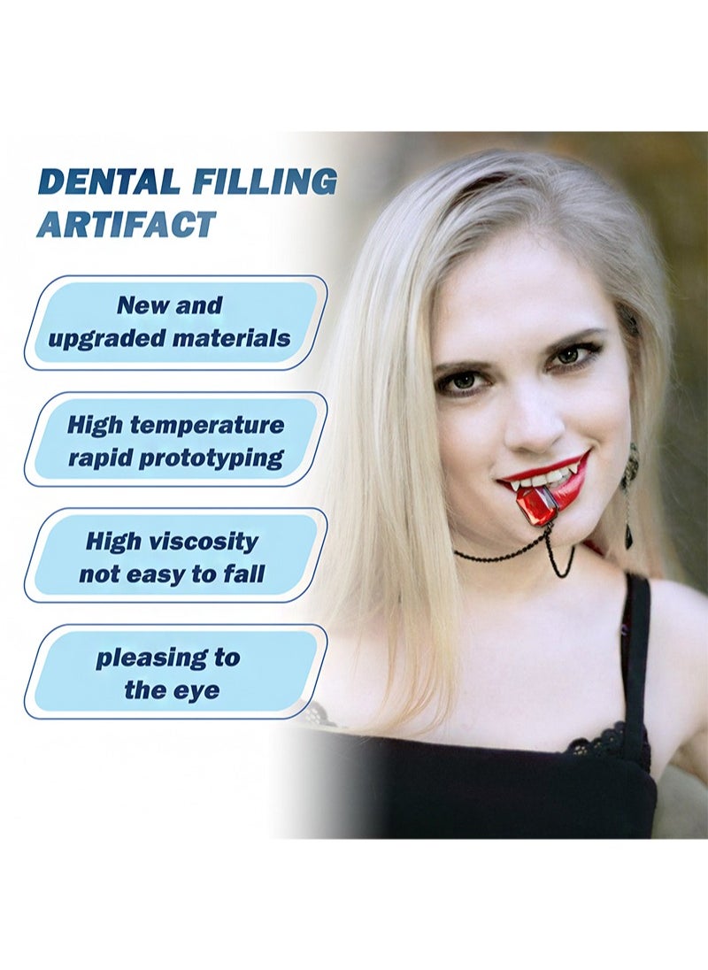 2 Pieces Of Moldable False Teeth，Temporary Teeth Restoration Kit, For Filling Lost And Broken Teeth