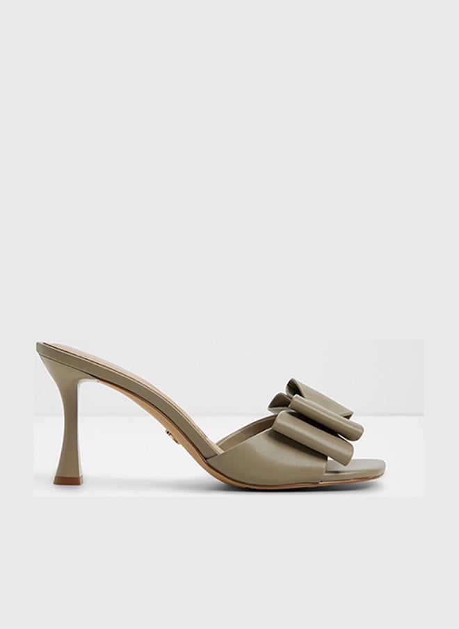 DISTINGUISHED - Elegant high heeled sandals with bow tie for women