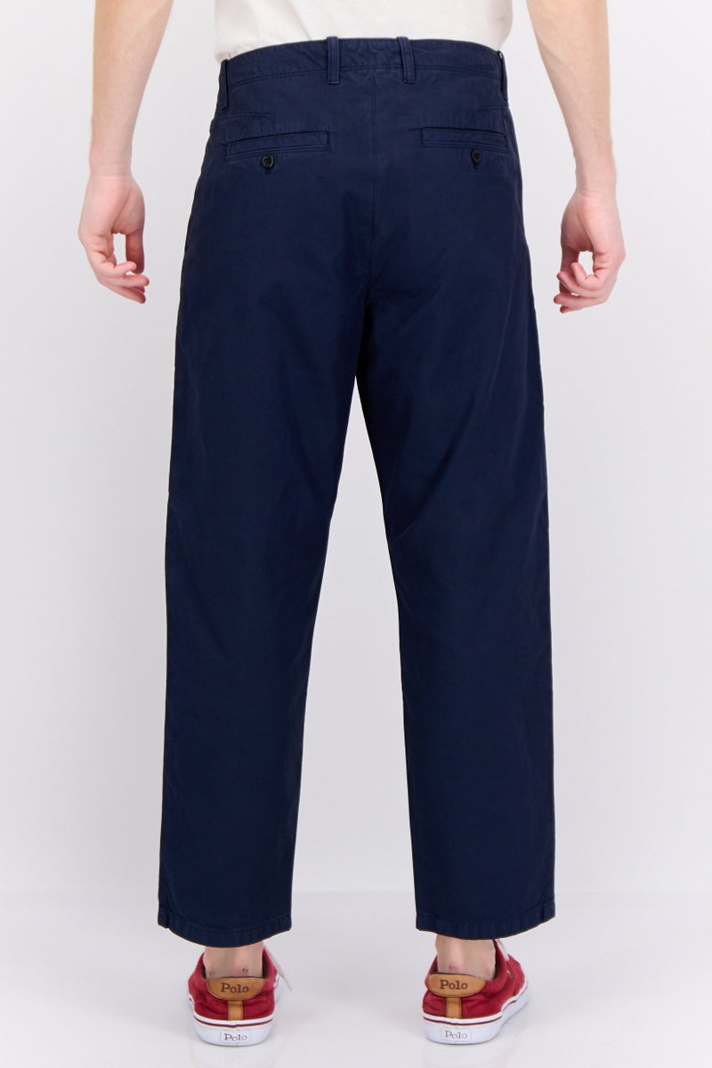 GANT Men Regular Fit Plain Chino Pants, Navy - Image 3