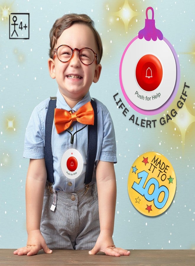 SYNLETT Light-up Fake Life Alert Button Prop 100th Day of School Costume, Fun Emergency Call Button - Image 2