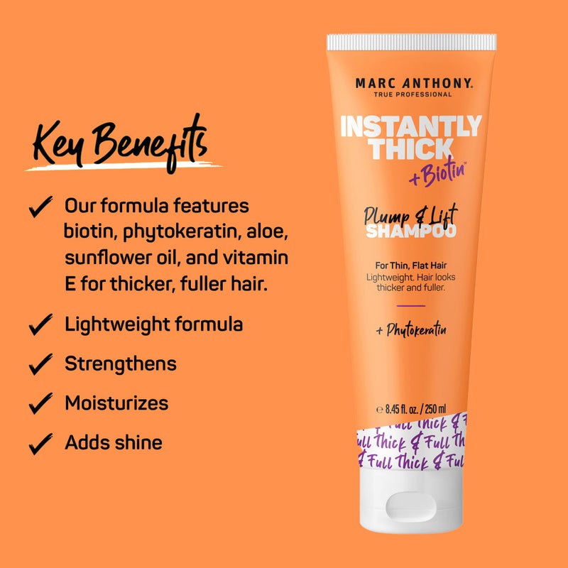 Marc Anthony Hair Thickening Shampoo - Biotin & Aloe Lightweight Formula for Volumizing, Thicker & Fuller Hair - Image 2