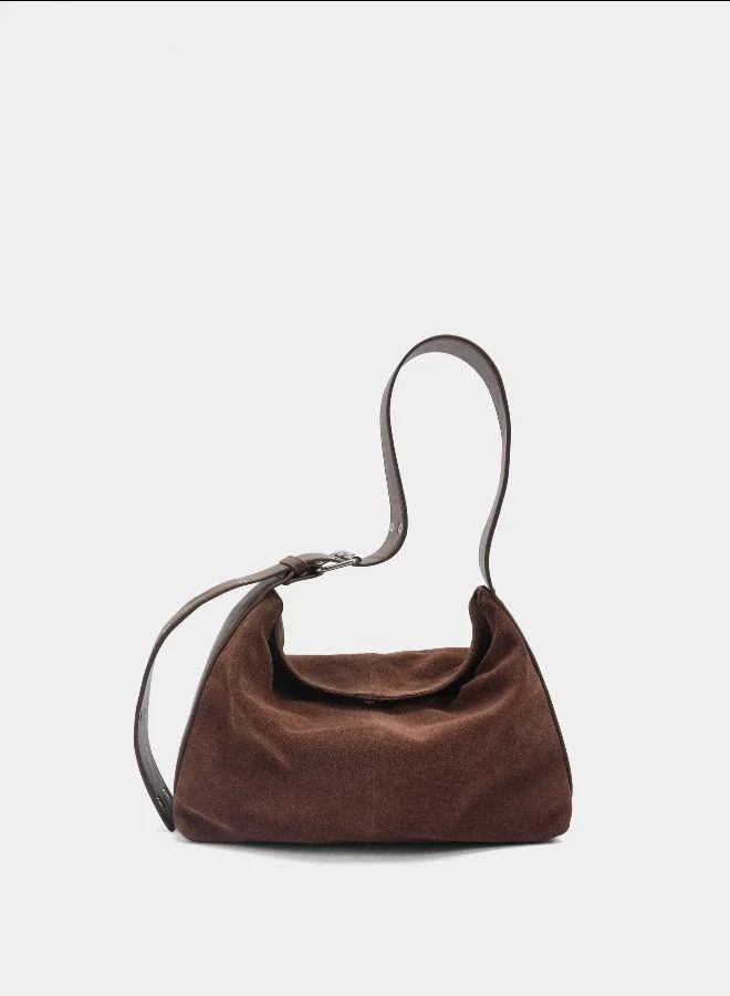 بارفوا حقيبة كتف جلدية من الجلد المدبوغ