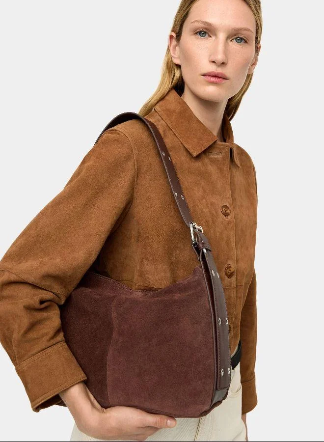 بارفوا حقيبة كتف جلدية من الجلد المدبوغ