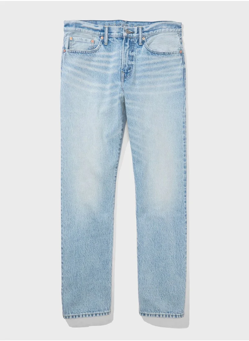 American Eagle Light Wash Straight Fit Jeans