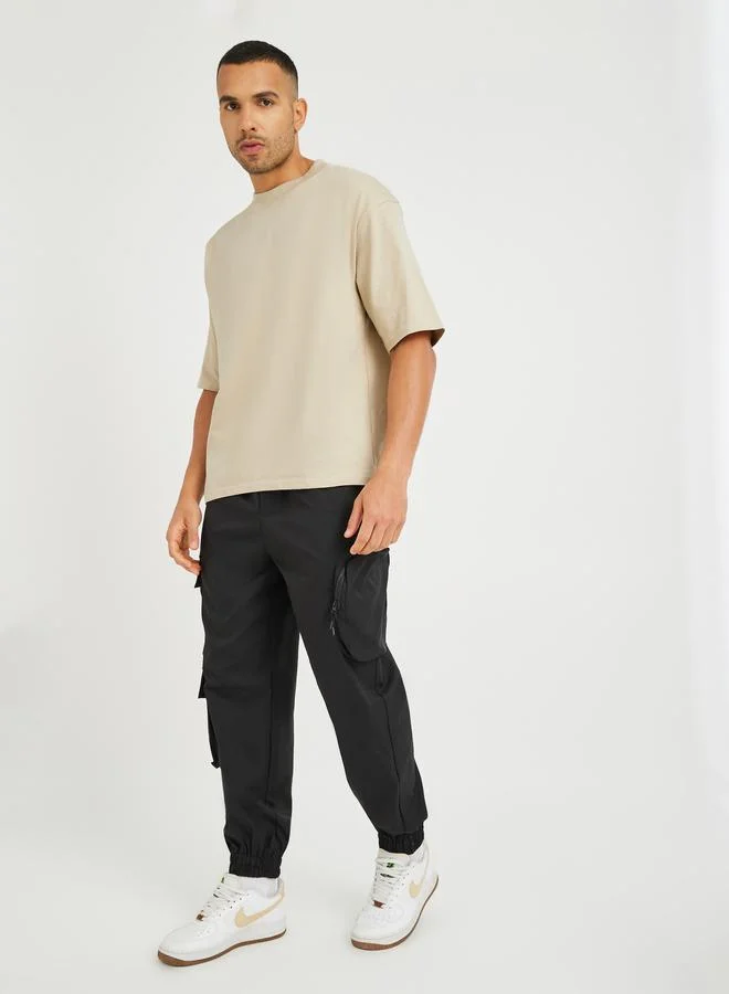 ستايلي تيشيرت واسع بياقة عالية