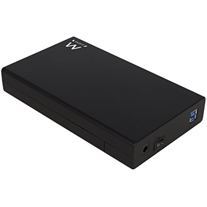 Ewent 3.5 INCH HARD DRIVE ENCLOSURE, USB 3.2 GEN1 (USB 3.0) HARD DRIVE ENCLOSURE UP TO 5GBPS WITH UASP, HDD SSD ENCLOSURE FOR SATA I II III, LED ON/OFF BUTTON, TOOL-FREE/WITHOUT SCREWS, BLACK - Image 1