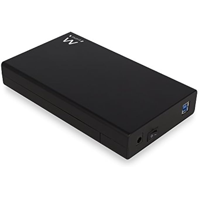 Ewent 3.5 INCH HARD DRIVE ENCLOSURE, USB 3.2 GEN1 (USB 3.0) HARD DRIVE ENCLOSURE UP TO 5GBPS WITH UASP, HDD SSD ENCLOSURE FOR SATA I II III, LED ON/OFF BUTTON, TOOL-FREE/WITHOUT SCREWS, BLACK - Image 3