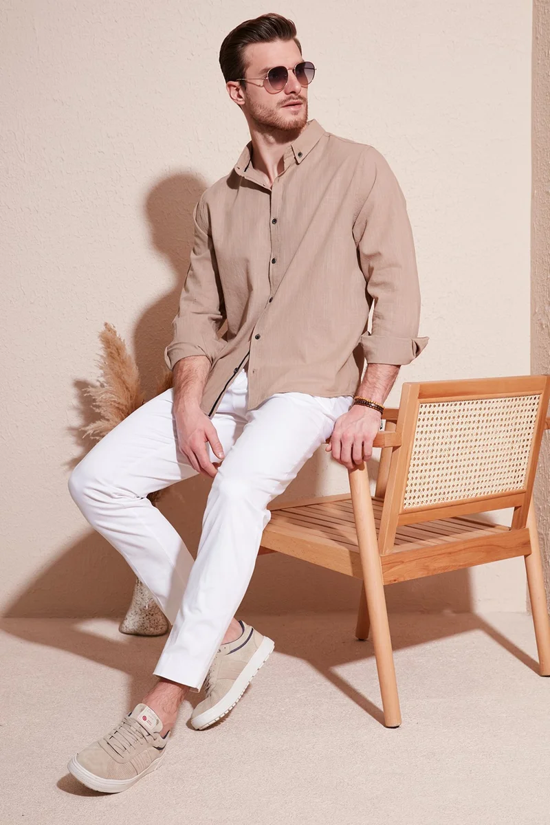 Buratti Regular Fit Button Collar 100% Cotton Shirt Men's Shirt Cf20S111871