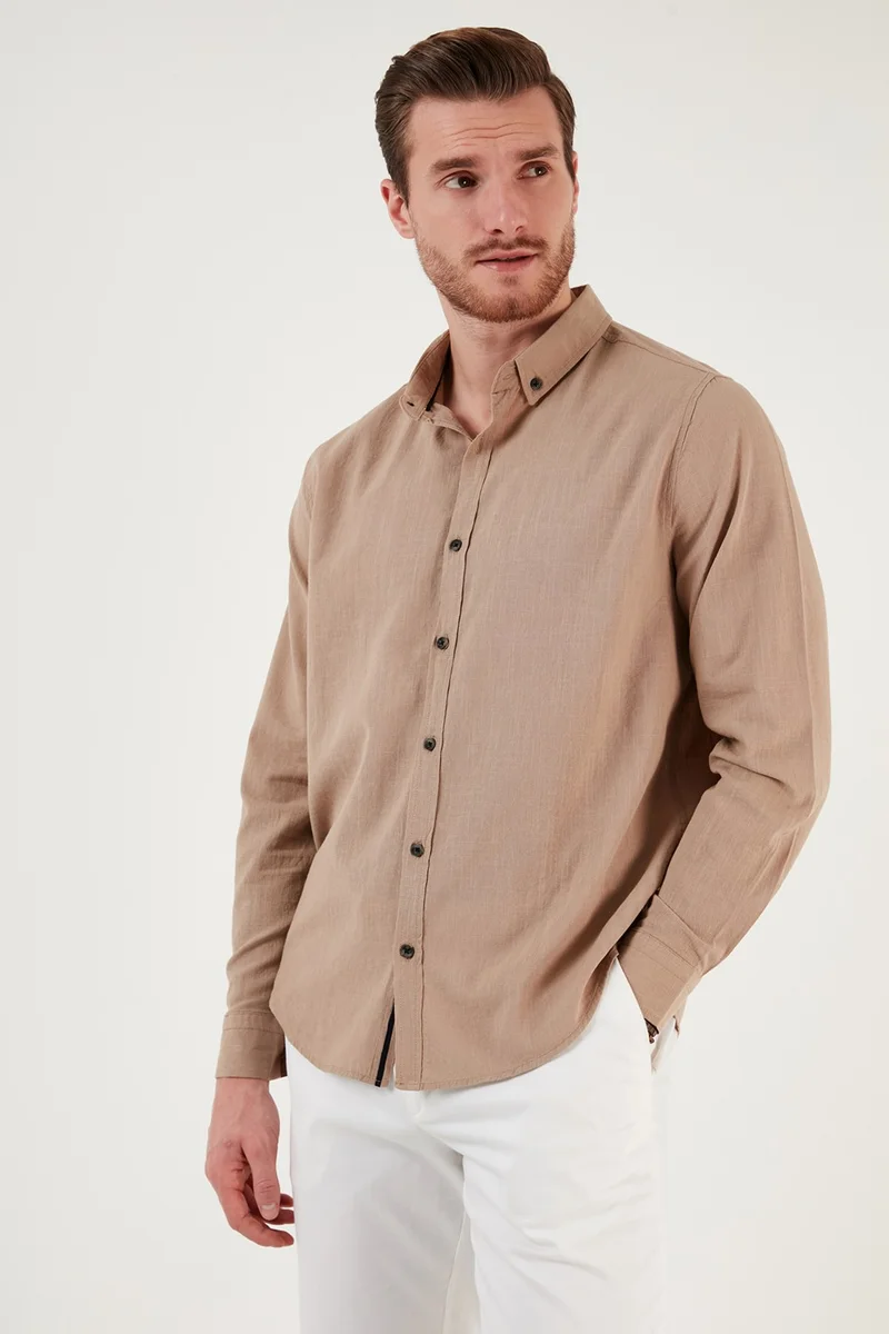Buratti Regular Fit Button Collar 100% Cotton Shirt Men's Shirt Cf20S111871