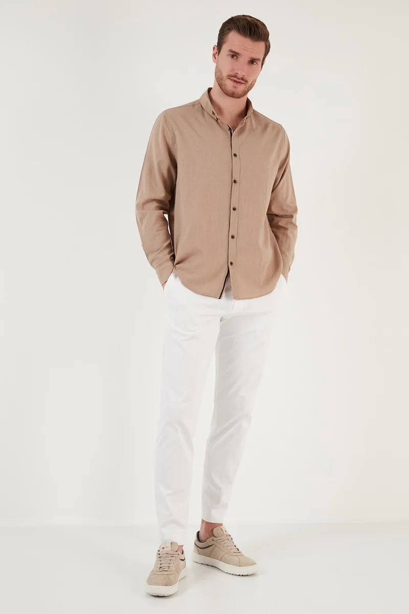 Buratti Regular Fit Button Collar 100% Cotton Shirt Men's Shirt Cf20S111871