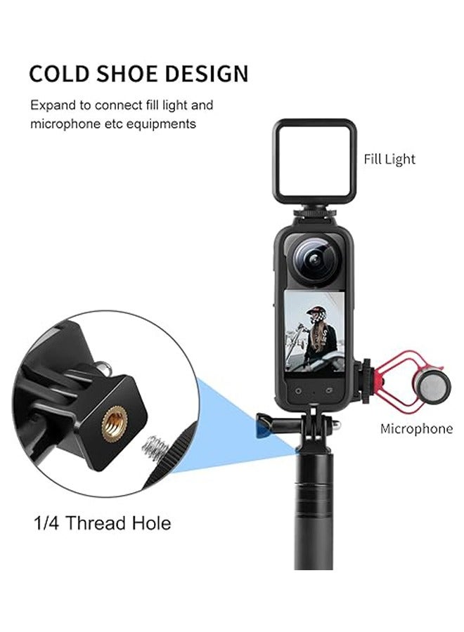 Protective Frame for Insta360 ONE X3, with Cold Shoe Mount, Weight Only 45G - Image 3