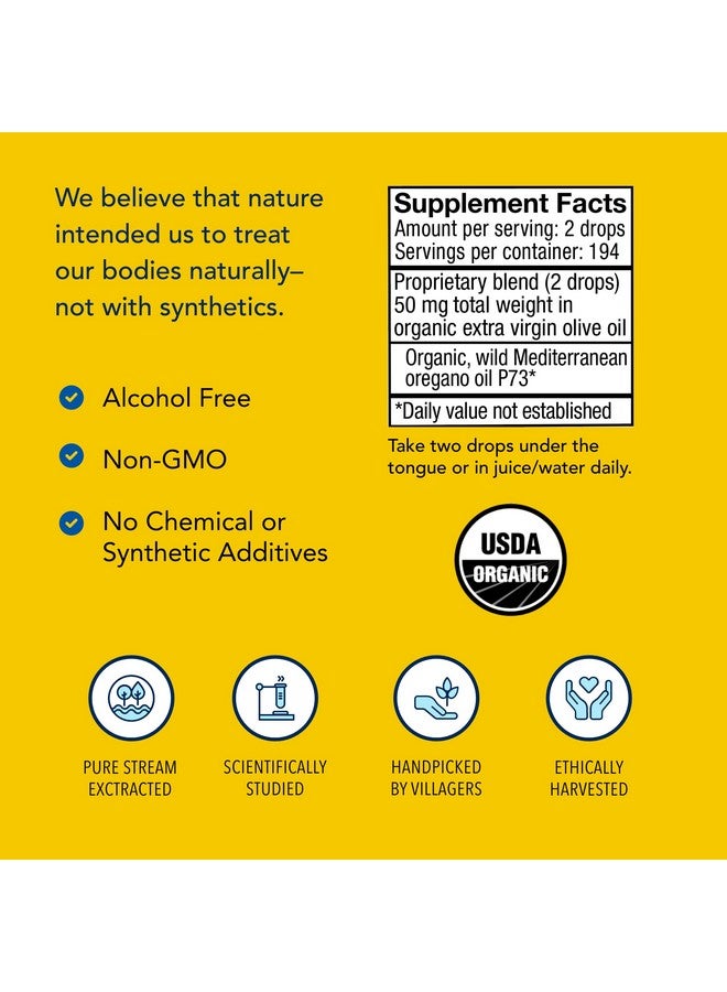 NORTH AMERICAN HERB & SPICE Oreganol - 0.45 fl oz, Pack of 2 - Unprocessed, Wild, Organic Oregano Oil - Mediterranean Source P73 - Non-GMO - 388 Total Servings - Image 4