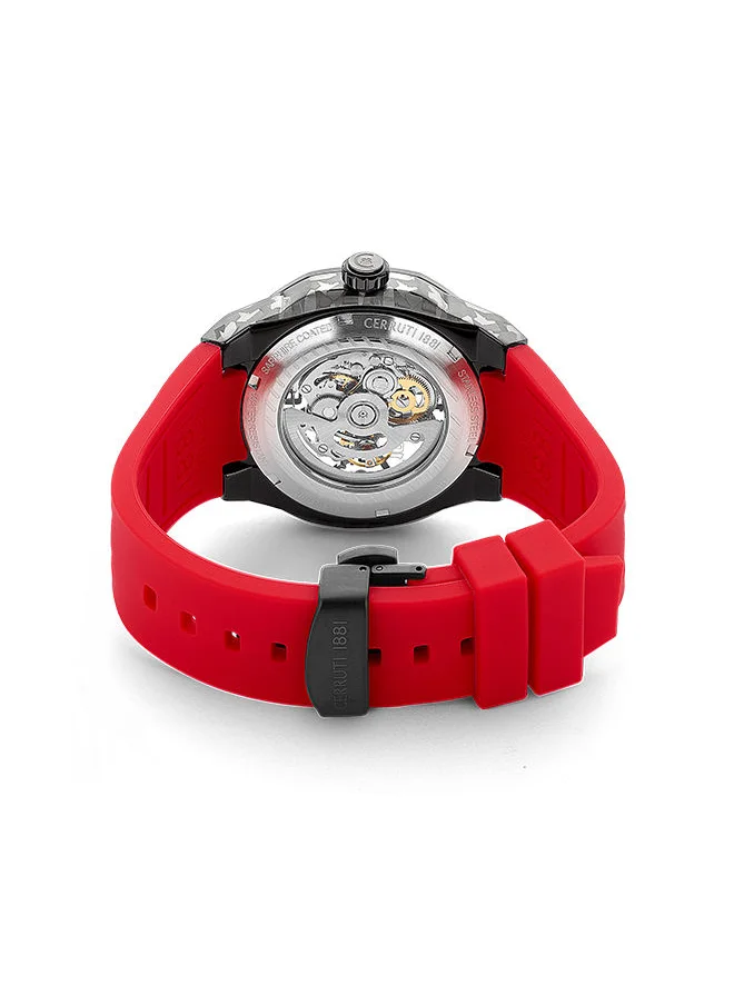 شيروتي 1881 Mens Round Shape Silicone Band Analog Wrist Watch CIWGR2223903 455 mm Red