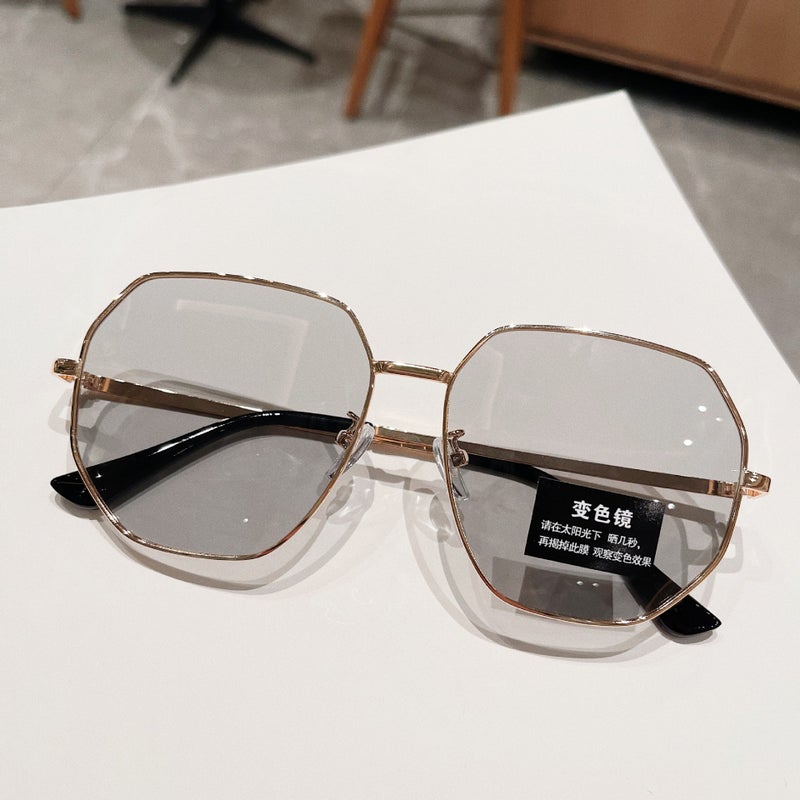 Korean 2022 UV-Protection Gradient Sunglasses for WomenGold frame discoloration Gray Gold frame discoloration Gray