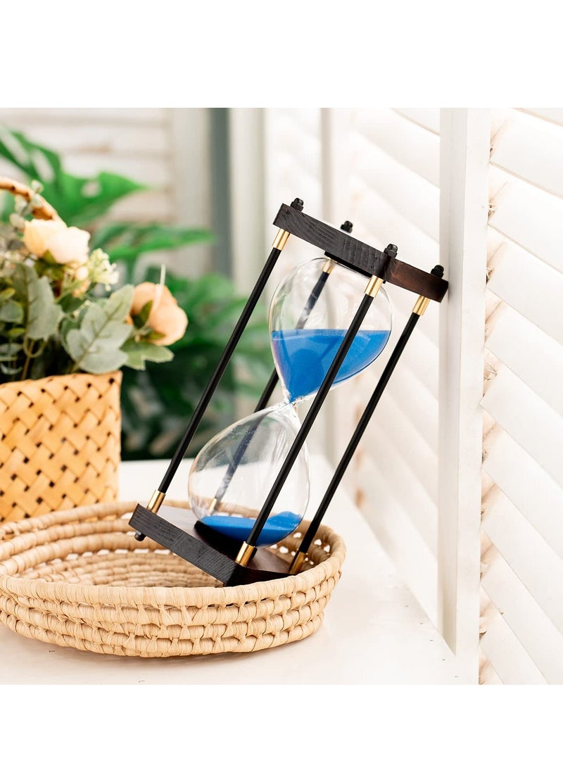 Hourglass Timer, 60 Minutes Sand Timer Vintage Wooden Men's Ladies Quiet Clock for Home Office Kitchen Wedding Decor Ornaments Red - Image 4