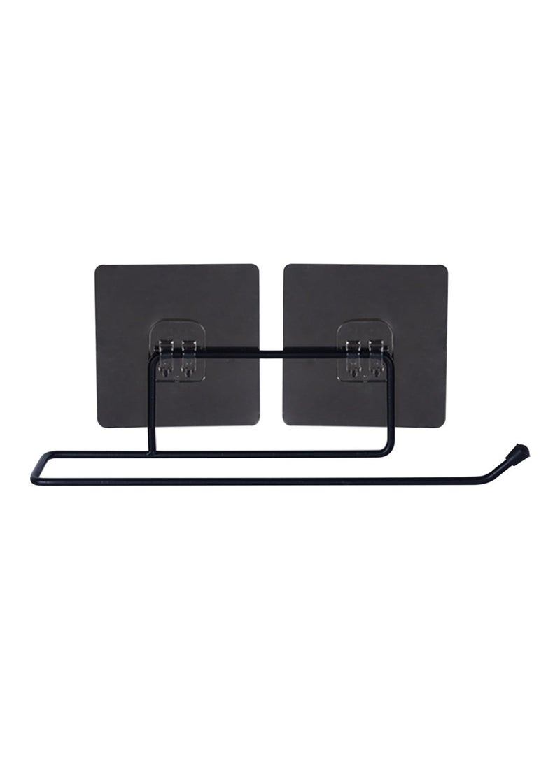 sulfar - MS Self Adhesive Steel Toilet Paper Stand Tissue Roll Hanger for Bathroom (Black) Pack of 1 - Image 1
