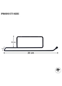 sulfar MS Self Adhesive Steel Toilet Paper Stand Tissue Roll Hanger for Bathroom (Black) Pack of 1  - Image 2