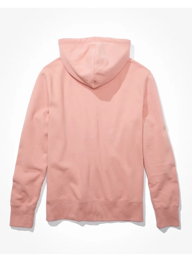 American Eagle Graphic Fleece Icon Pocket Deatiled Pullover Hoodie