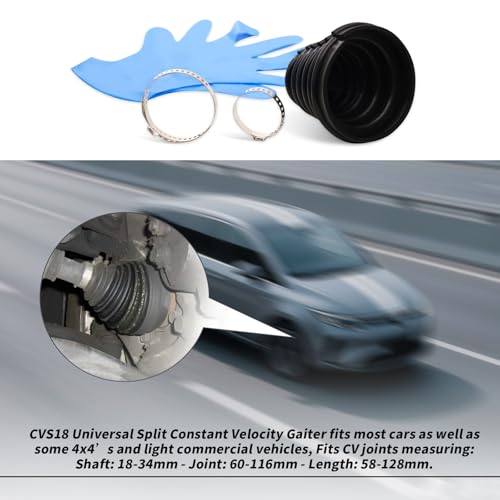 XTPTFABS CVS18 Universal Split Constant Velocity Gaiter, Universal CV Boot Kit Split Joint Gaiter Stretchable Replacement Car Auto Parts - Image 2