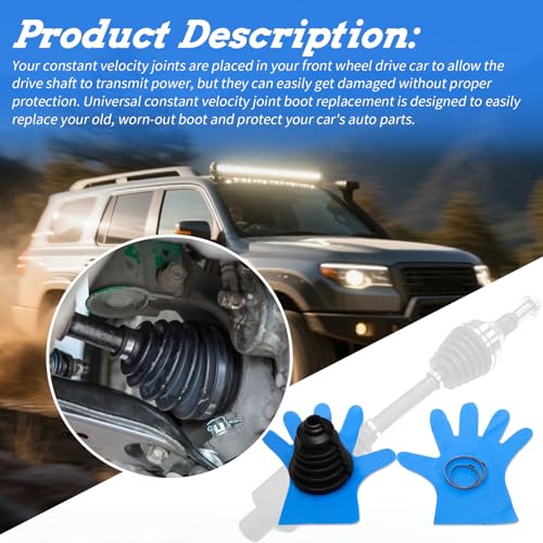 XTPTFABS CVS18 Universal Split Constant Velocity Gaiter, Universal CV Boot Kit Split Joint Gaiter Stretchable Replacement Car Auto Parts - Image 4