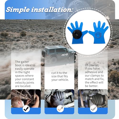 XTPTFABS CVS18 Universal Split Constant Velocity Gaiter, Universal CV Boot Kit Split Joint Gaiter Stretchable Replacement Car Auto Parts - Image 5