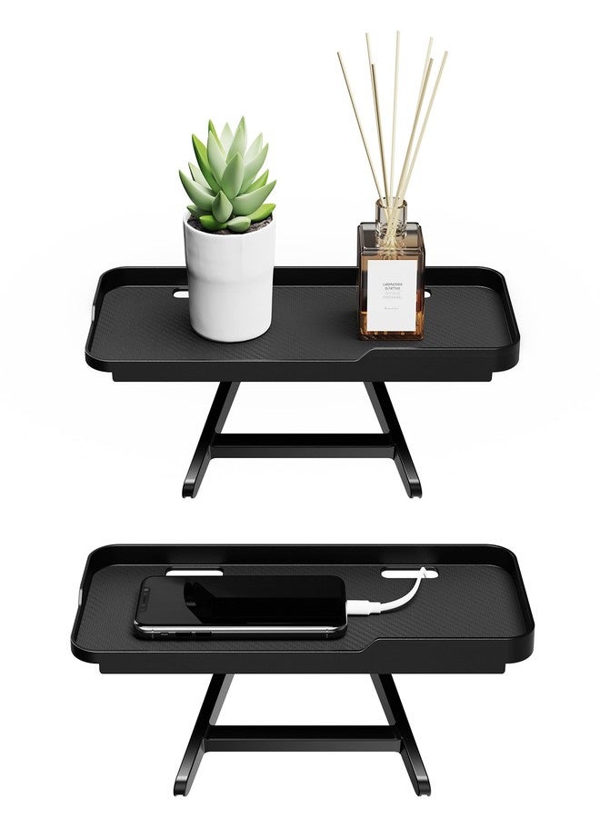 CABTE 2 Pcs TV Top Shelf- Adjustable Monitor Screen Shelf, TV Top Storage Bracket Computer Screen Shelf for Soundbar, Media Boxes, Game Console, Router and Home,11.8 x 4.9in - Image 1