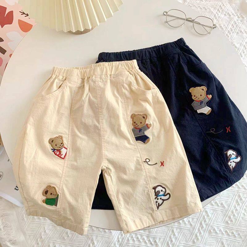 Children's Summer Cotton Shorts, Loose Fit, Cute Cartoon Design - Image 1