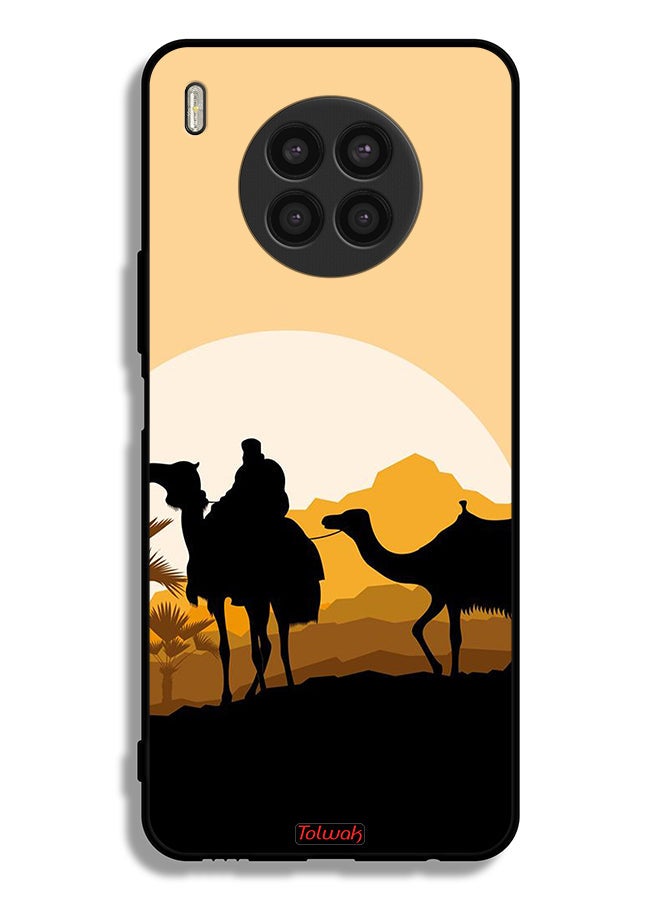 Tolwak Honor 50 Lite Protective Case Cover Camels In Desert Art - Image 2