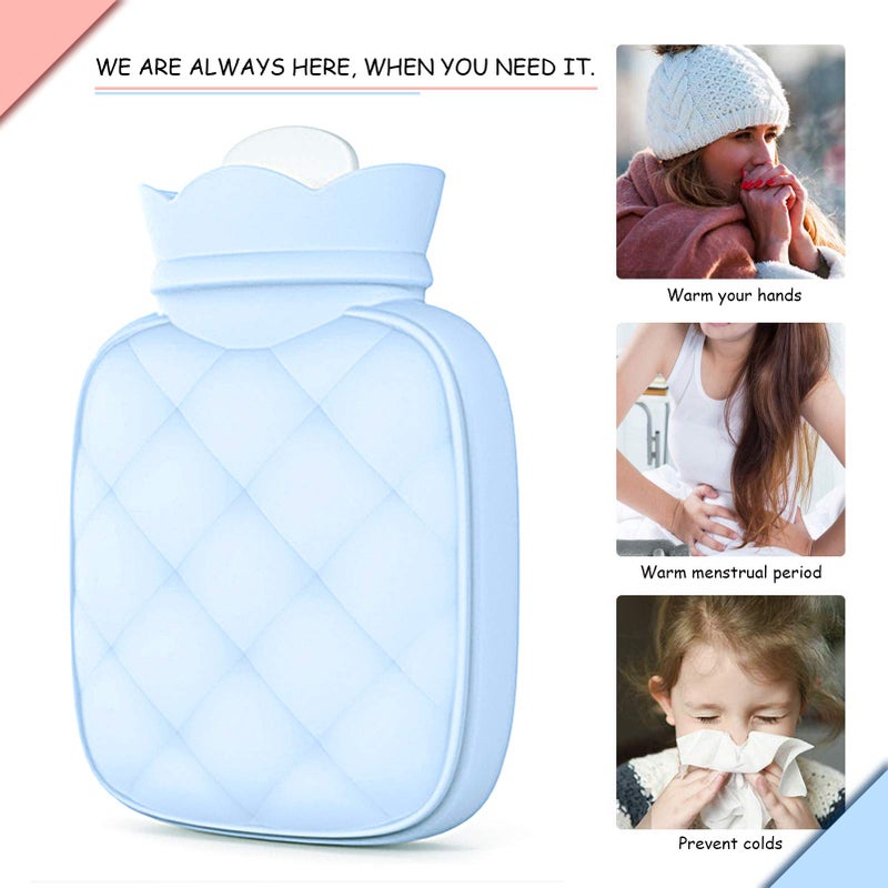 Redify Small Hot Water Bottle Bag for Hot & Cold Compress with Cover,Microwave Heating Soft Environment-Friendly Silicone for Babies Kids,Mini Hot Wate Bottle for Travel and Pain Relief,Holiday Gifts - Image 3