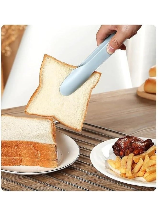 ملاقط للوجبات الخفيفة - مجموعة ملاقط بلاستيكية صغيرة متعددة الاستخدامات مناسبة للبسكويت والسلطة والثلج والشواء وتقديم البوفيه، عبوة ملونة خفيفة الوزن من 3 قطع مع آلية تعشيق آمنة - Image 4