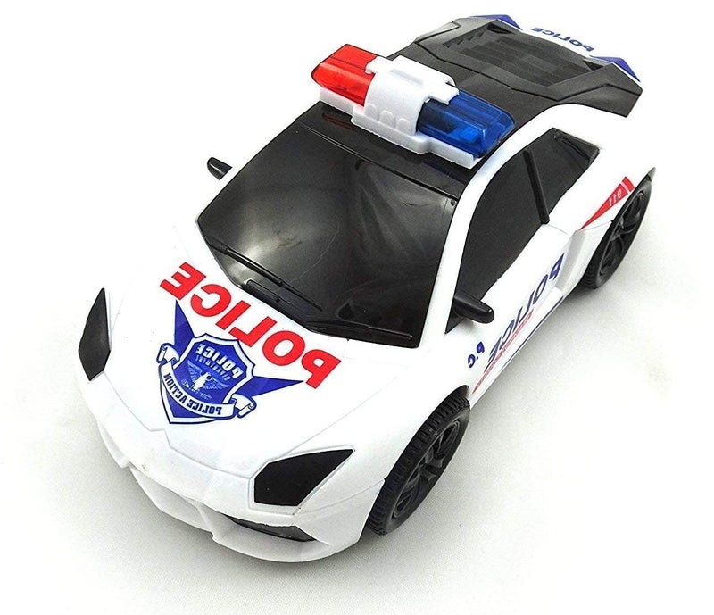 HOMOZE 3D Flashing Lights Police Car Toy for Kids | Bump & Go Spinning Police Car with Music, Sirens & Revolving Wheels | 360° Rotating, Multicolor Fun Toy for Boys & Girls | Best Birthday Gift - Image 5