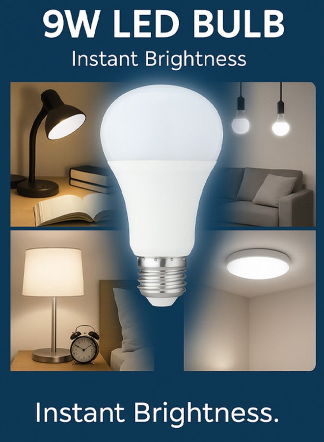 Max LED Bulb 9W E27 White Light – Energy-Efficient Bright LED Lamp for Home, Office & Indoor Use  - Image 2