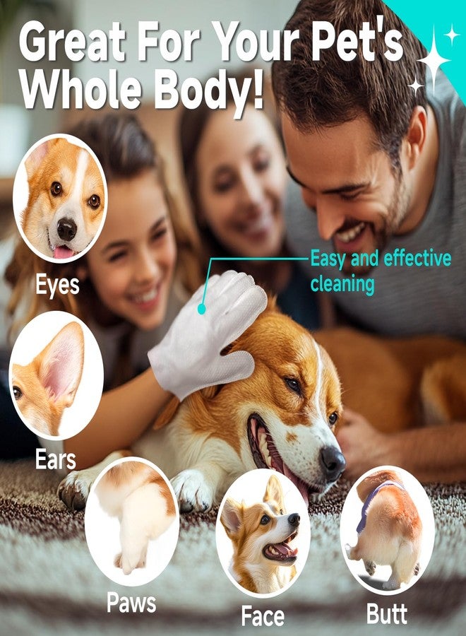 LULUMONSTER Pet Glove Wipes for Dogs and Cats [Individually Wrapped][Hypoallergenic Cleaning & Deodorising] Glove Bathing Wipes Moisture-rich Thickened Gloves for Daily Care, Traveling, Rinse Free Grooming Wipes - Image 4