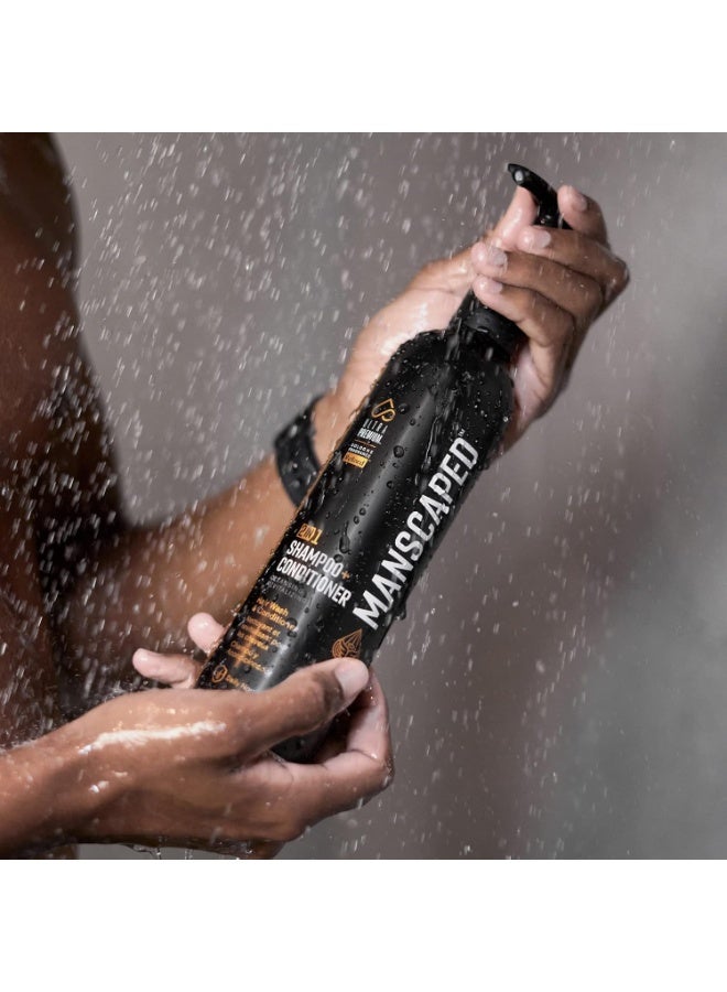 MANSCAPED® 2 In 1 Shampoo & Conditioner, UltraPremium Formula Infused with Sea Kelp, Coconut Water, Aloe for Nourishing and Hydrating Hair (16 oz Aluminum Bottle) - Image 4