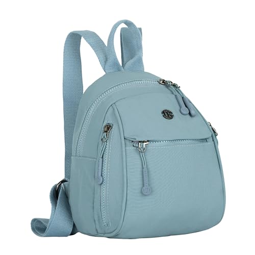 TS WITH TECHSUN Women’s Small Mini Backpack Purse |Lightweight Water-Resistant Compact Sling Bag for Travel, Daily Use, Casual Outings | Fits Only Essentials (Pastel Blue (L) 20 X (W) 14 X (H) 24 CM) - Image 1