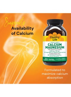 Country Life Target Mins Calcium Magnesium With Vitamin D Complex 1000Mg/500Mg/10Mcg 240 Vegan Capsules Certified Gluten Free Certified Vegan Verified Non Gmo Verified  - Image 4