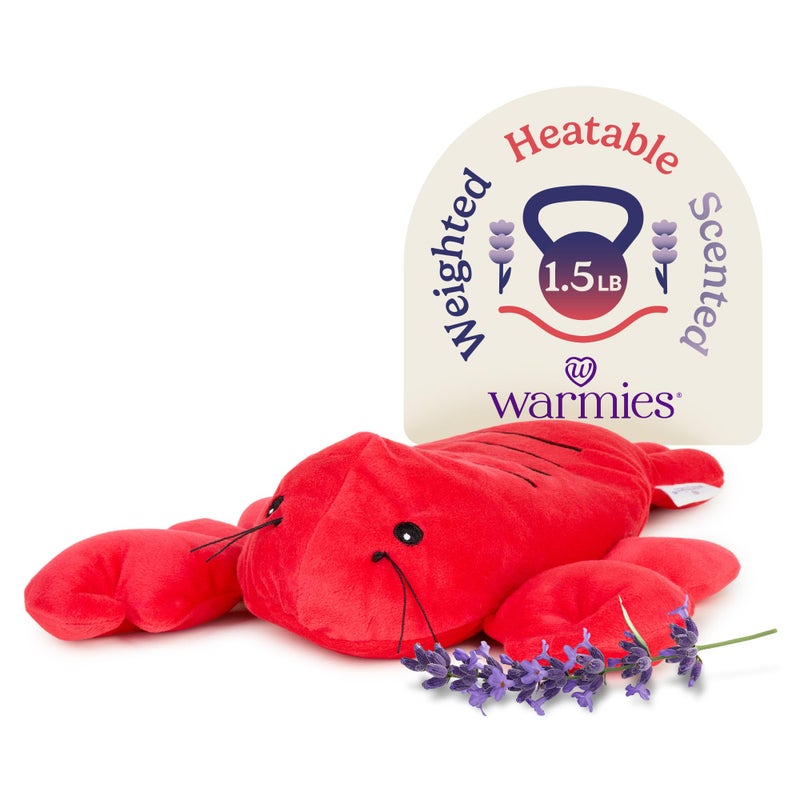 warmies Lobster Heatable and Coolable Weighted Water Animal Stuffed Animal Plush - Image 2