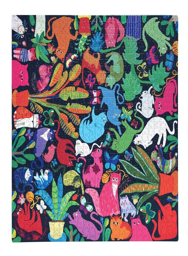 eeBoo: Piece and Love Cats at Work 1000-piece Square Adult Jigsaw Puzzle, Jigsaw Puzzle for Adults and Families, Includes Glossy, Sturdy Pieces and Minimal Puzzle Dust - Image 2