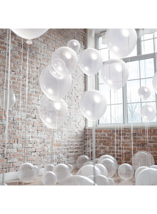 Sumind Bubble Clear Balloon 120 Pieces Transparent Round Latex Balloon Diy Balloons Strand Kit Party Decorations For Birthday Party Favor Wedding Engagement Graduation Art(5 Inch 10 Inch 12 Inch) - Image 5