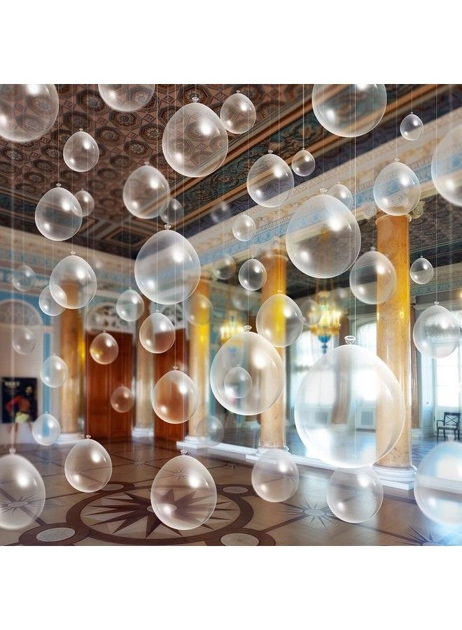 Sumind Bubble Clear Balloon 120 Pieces Transparent Round Latex Balloon Diy Balloons Strand Kit Party Decorations For Birthday Party Favor Wedding Engagement Graduation Art(5 Inch 10 Inch 12 Inch) - Image 1