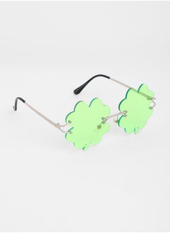 Haute Sauce The Clover Rave Round Sunglasses - Shamrock Green  - Image 5
