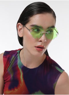 Haute Sauce The Clover Rave Round Sunglasses - Shamrock Green  - Image 3