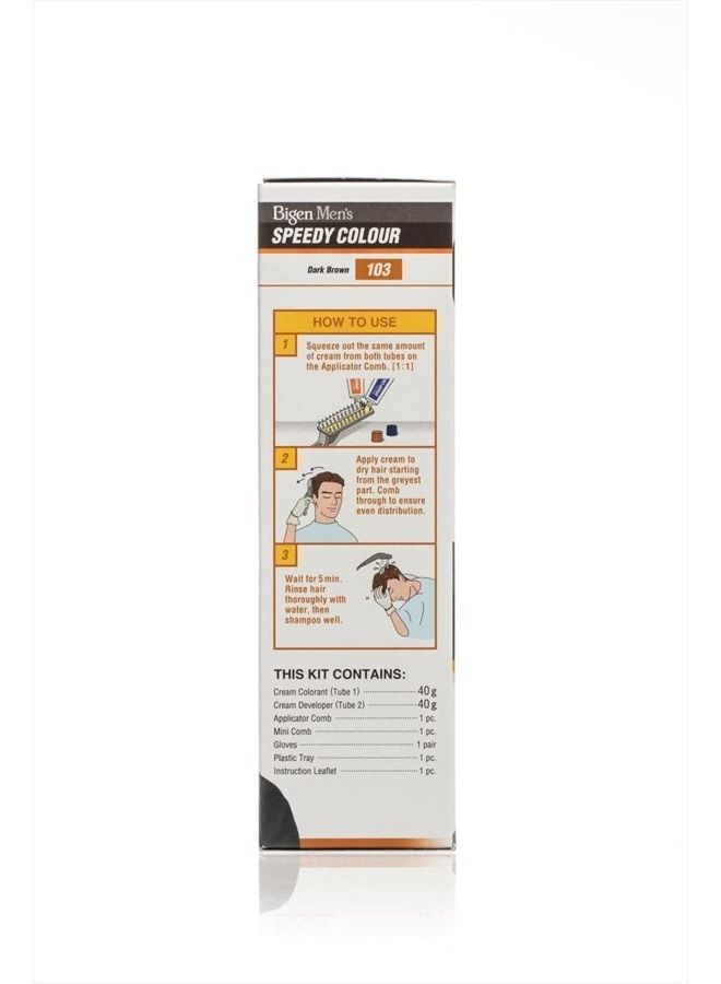 Bigen Men's Speedy Permanent Hair Colour Dark Brown - Image 3
