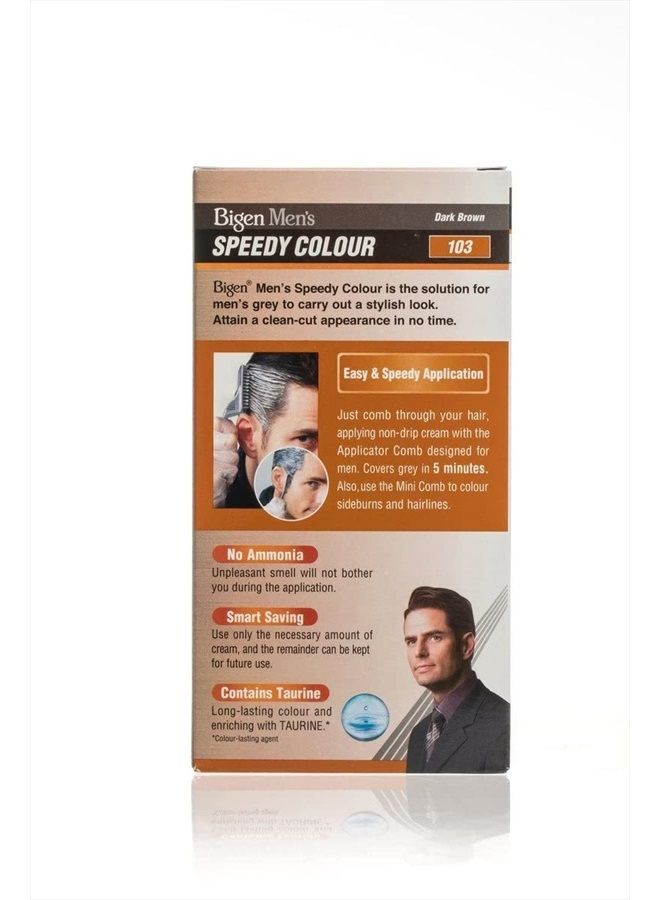 Bigen Men's Speedy Permanent Hair Colour Dark Brown - Image 4