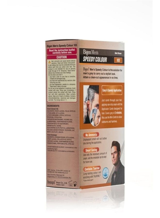 Bigen Men's Speedy Permanent Hair Colour Dark Brown - Image 5