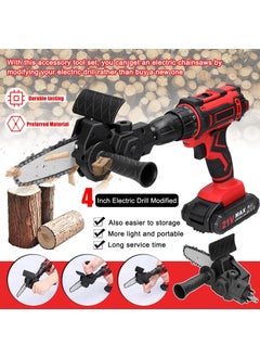 KROST KROST 4 Drill Machine Modified To Chainsaw Tool Attachment Electric Chainsaws Wood Working Tool  - Image 5